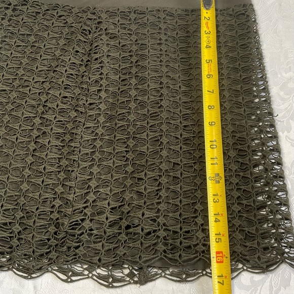 Olive Green Crochet Skirt - Picture 4 of 6